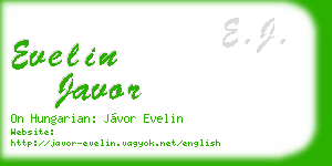 evelin javor business card