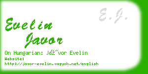 evelin javor business card